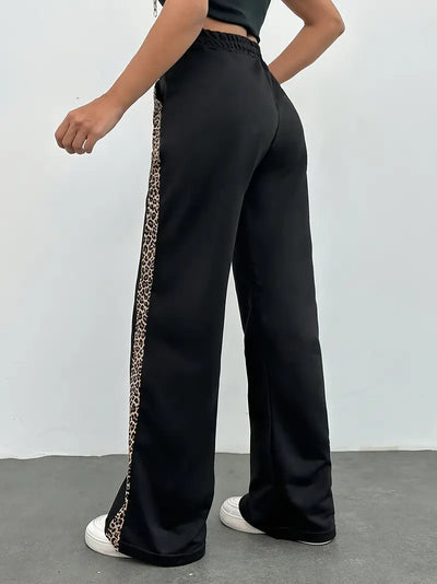 Hermione | Mutige Leopard-Print-Hose mit Seitenschlitz – Entfessle deinen wilden Stil