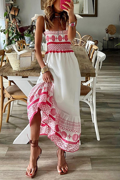 Addison - Kleid mit Spaghetti-Trägern, quadratischem Ausschnitt und Schnürdetails
