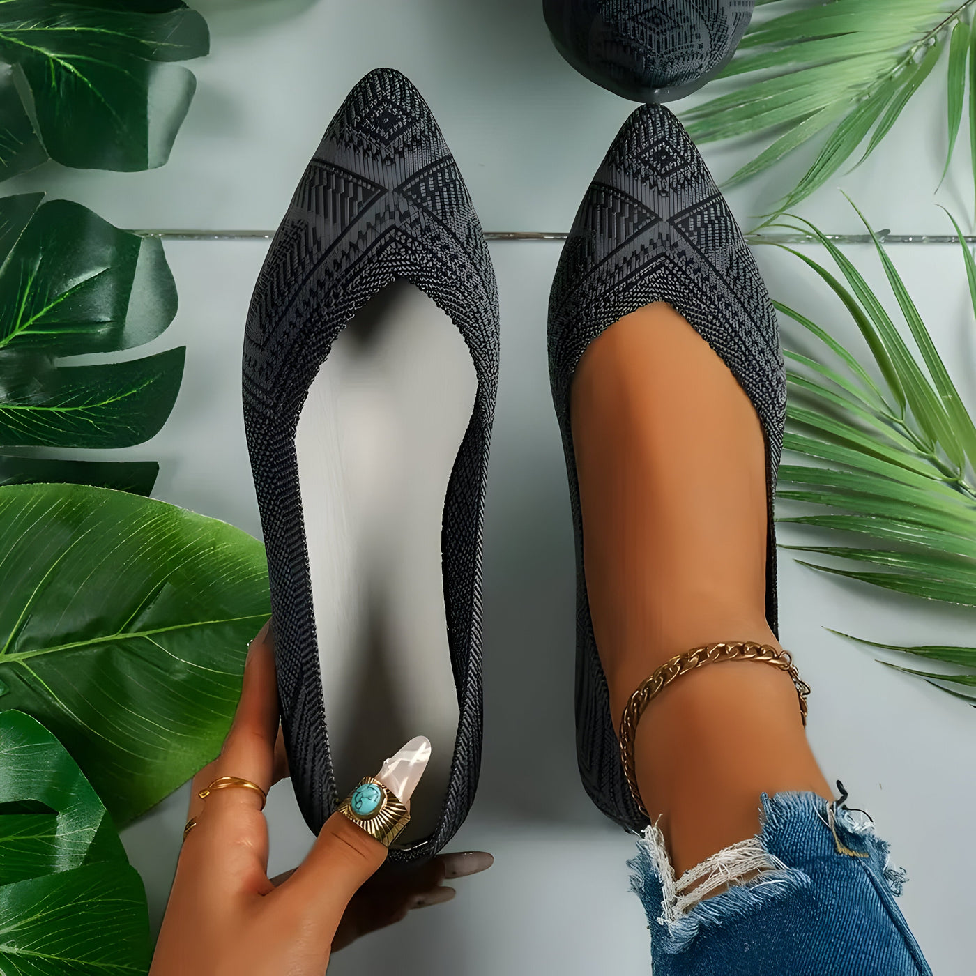 Laura | Flache Schuhe für Frauen aus Strick
