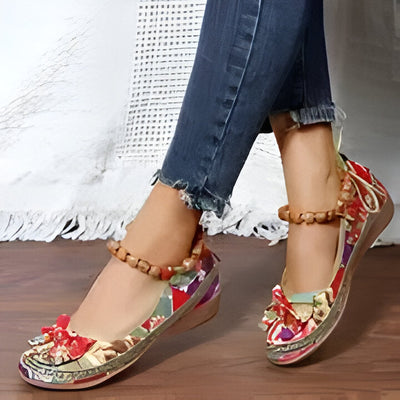 Jasmine | Flache Schuhe mit Blumenmuster für Frauen