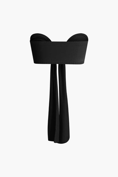 Lara | Elegantes Zweiteiler-Set mit Schleifen-Bandeau & Weitbein-Hose
