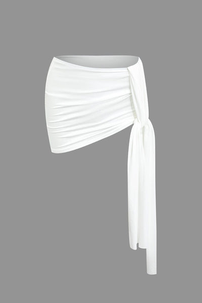 Athena | One-Shoulder Top & Drapierter Minirock – Perfekt für glamouröse Auftritte