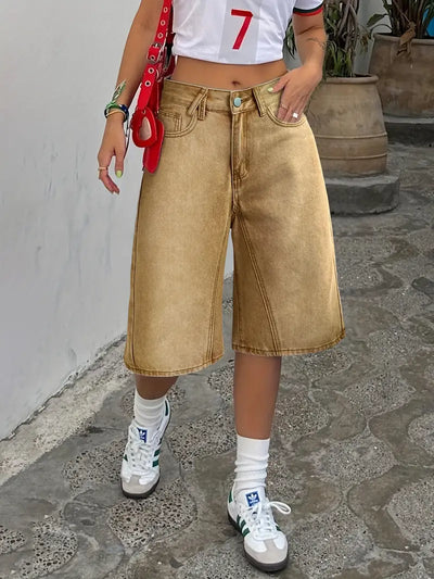 Zenaida |  Ombre Washed Bermuda Denim Shorts