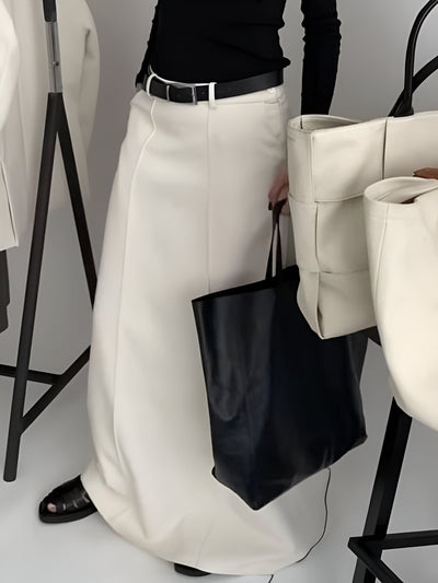 Nadja | Büro Lady Formeller Langer Rock mit hoher Taille für Frauen