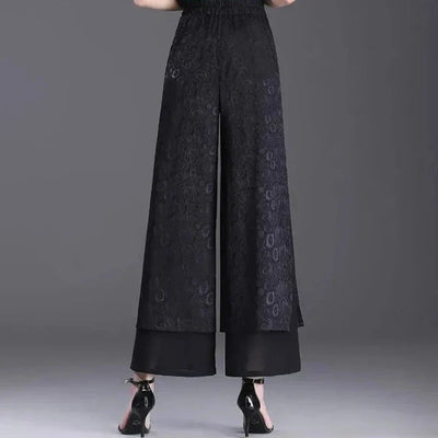 Agatha - Trendige doppellagige weite Hose für einen stilvollen Look
