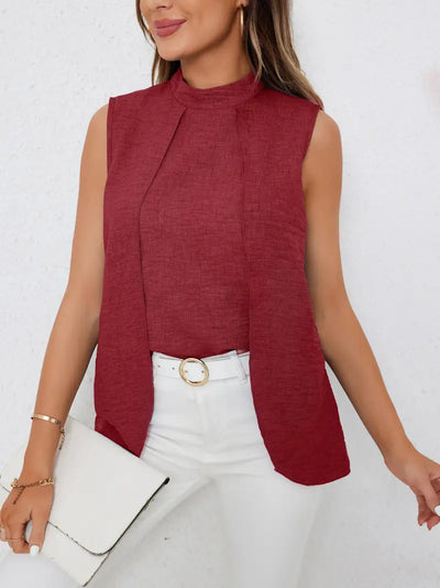 Rita | Mühelose Eleganz mit einer Solid Mock Neck Bluse