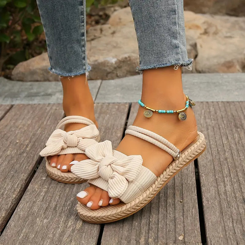 Chiara | Damen Flip Flops mit Schleifendekor