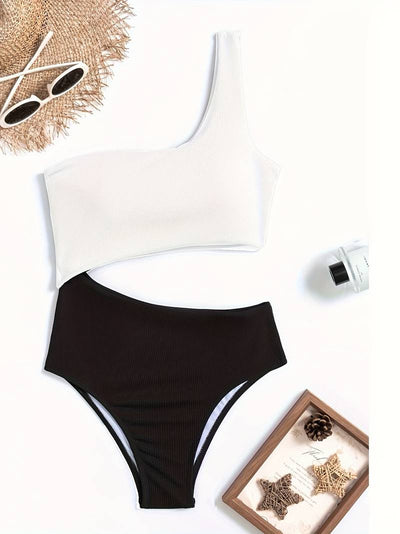 Lucia | Chic einteiliger Badeanzug mit asymmetrischem Ausschnitt