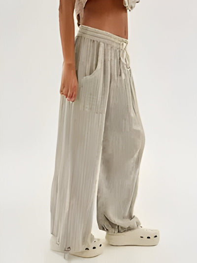 Madeline | Women'S Casual Solide Farbe Weites Bein Hosen