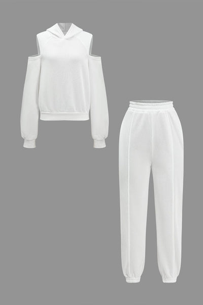 Evangeline | Sportliches Hoodie-Set mit Cut-Outs