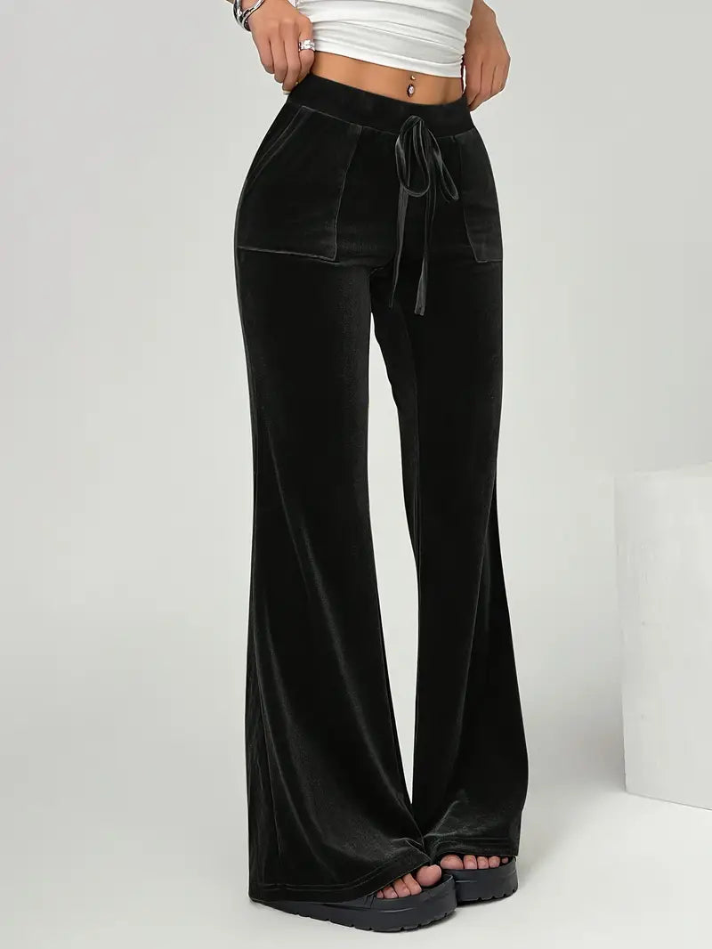 Agatha - Luxuriöse weite Hose aus Samt für Frauen
