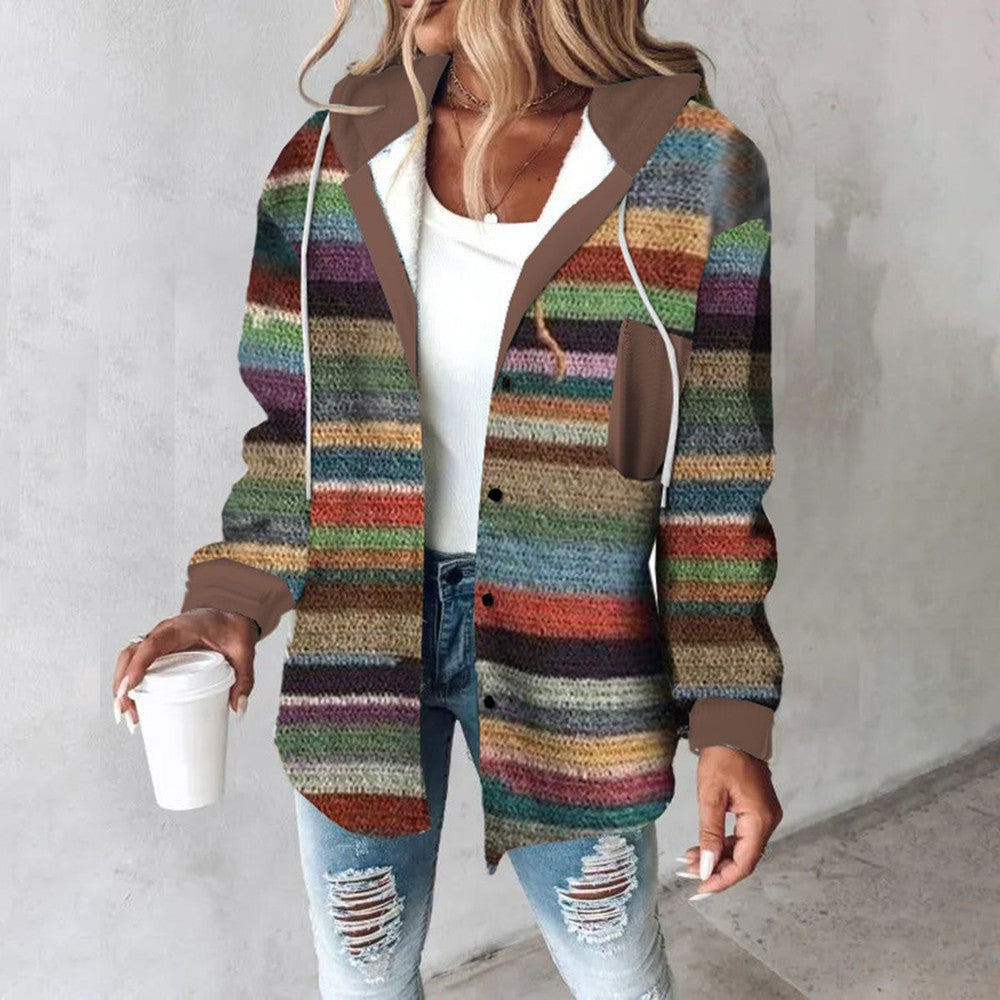 WW | klassische bedruckte Kapuzenjacke outerwear