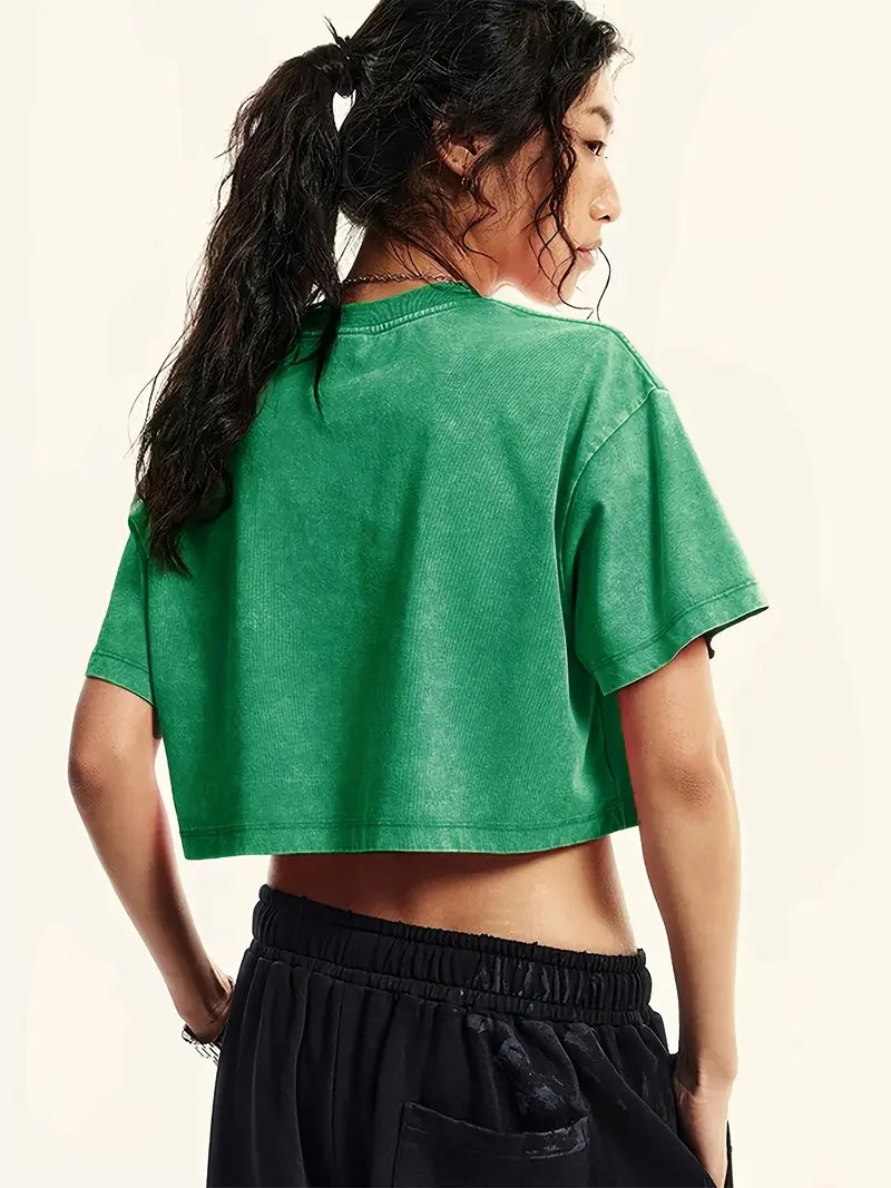 Roisin | Trendy High-Waisted Washed Shorts Ärmel