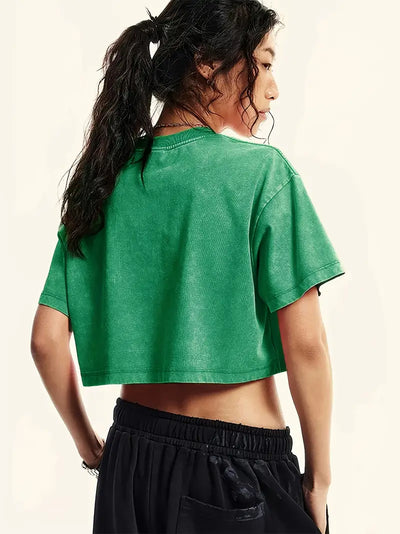 Roisin | Trendy High-Waisted Washed Shorts Ärmel