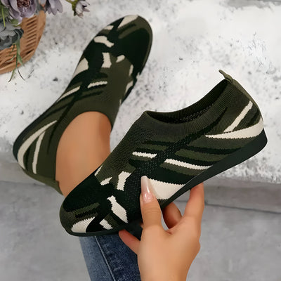 Kiana | Flache Schuhe mit Camouflage-Muster für Frauen
