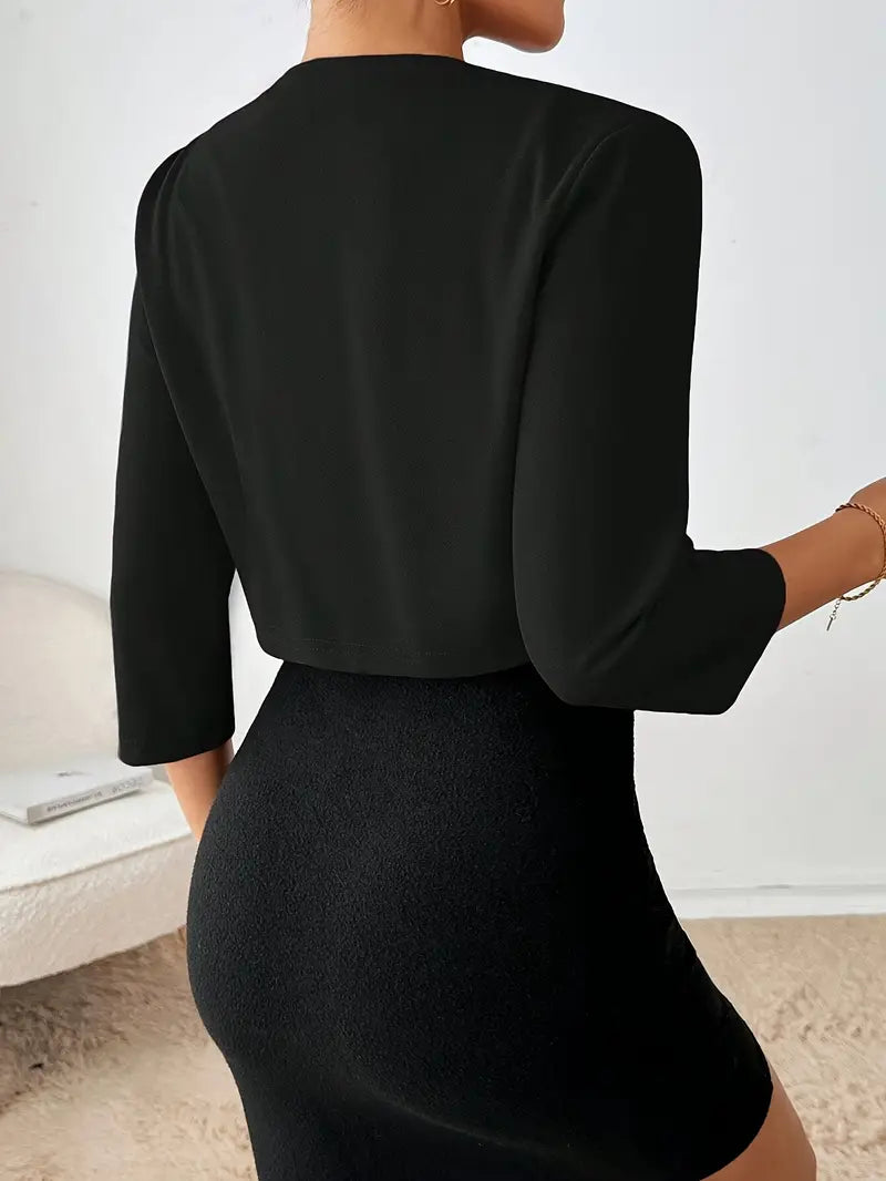 Rochelle | Lässiges Strick-Top mit drei Viertel-Ärmeln