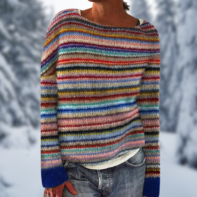 WW | Gestreifter langärmeliger Pullover