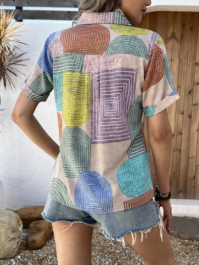 Sophia |  Lässige Bluse mit Knopfleiste