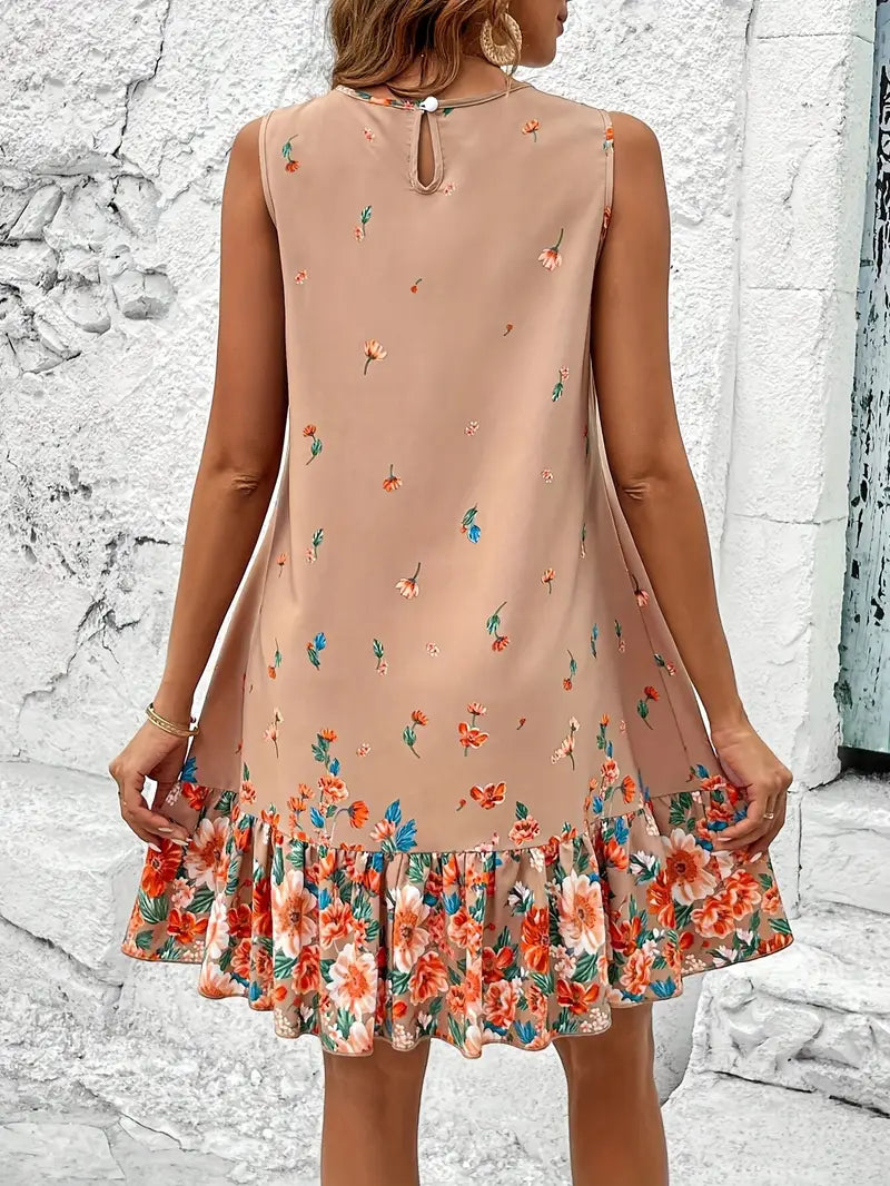 Juni | Ärmelloses Kleid mit Blumenmuster für Frauen