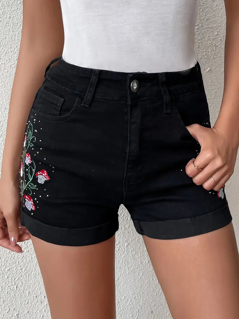 Patricia | Elegante Damen-Jeansshorts mit Stickerei – Perfekt für den Sommer