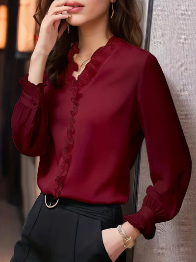 Ivy | Langärmelige Bluse, Elegantes lässiges Damenoberteil