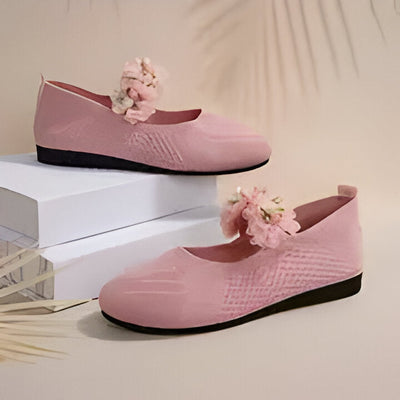 Maxinne | Floral Ankle Strap Flats für Frauen