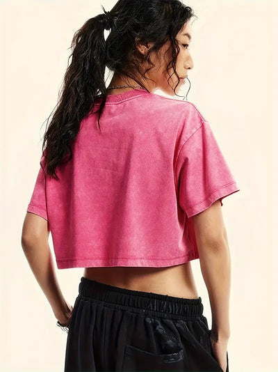 Roisin | Trendy High-Waisted Washed Shorts Ärmel