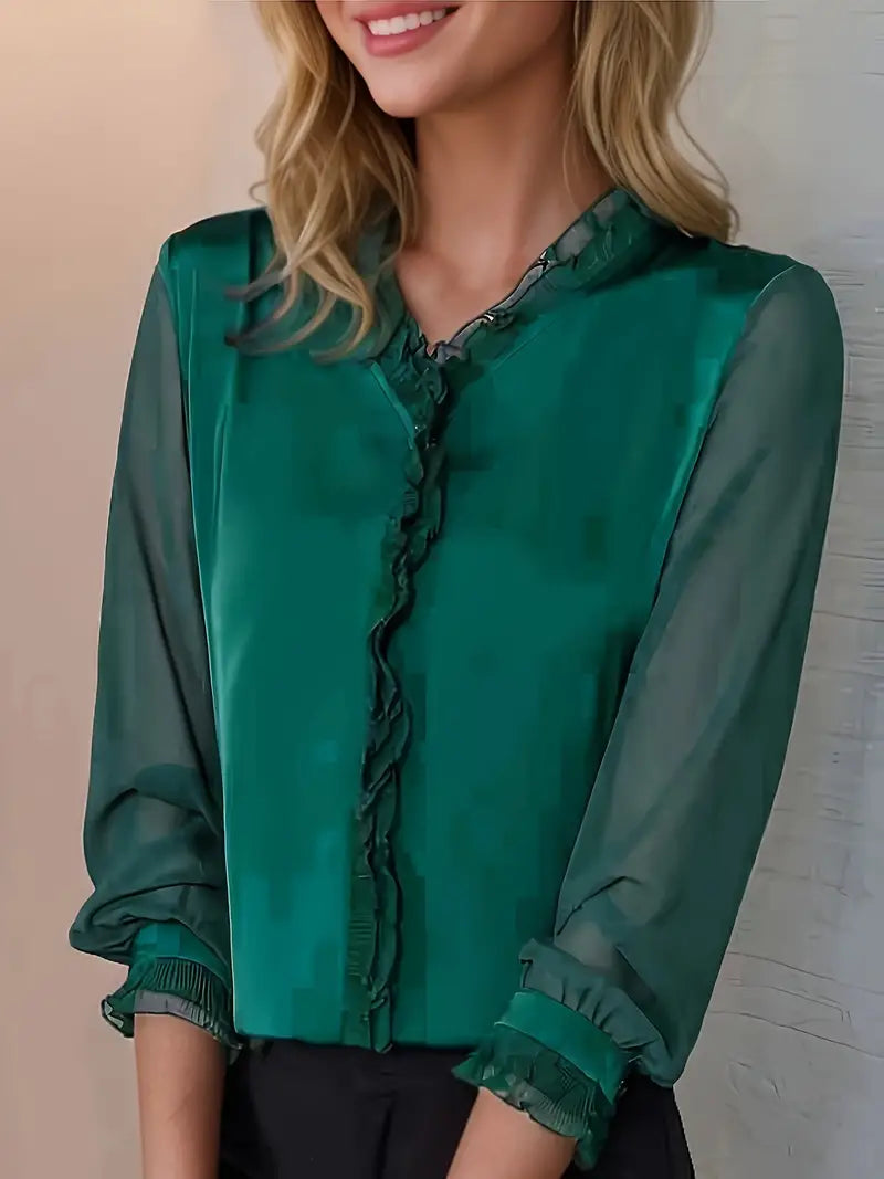 Ivy | Langärmelige Bluse, Elegantes lässiges Damenoberteil