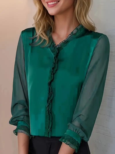Ivy | Langärmelige Bluse, Elegantes lässiges Damenoberteil