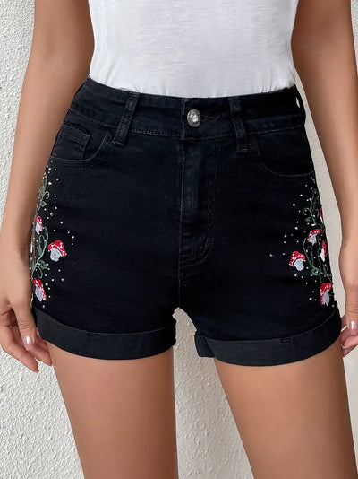 Patricia | Elegante Damen-Jeansshorts mit Stickerei – Perfekt für den Sommer