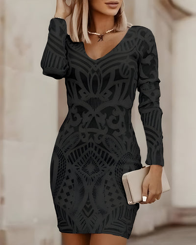 Natalie | Bodycon-Kleid mit V-Ausschnitt