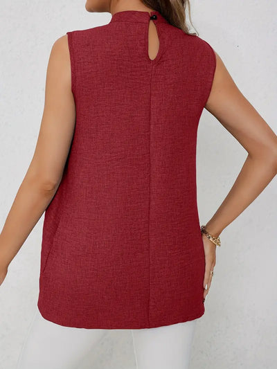 Rita | Mühelose Eleganz mit einer Solid Mock Neck Bluse