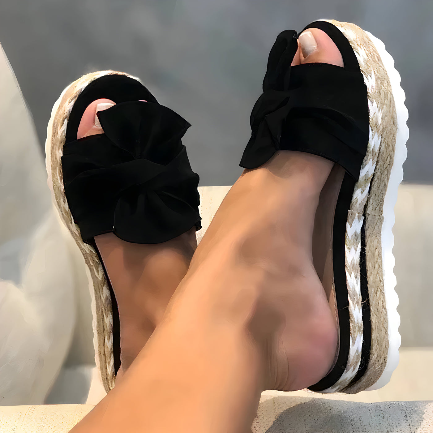 Beatrix | Damensandalen mit Lockenwicklern