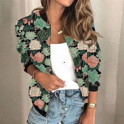 Aimee | Bedruckte Zip-up-Jacke