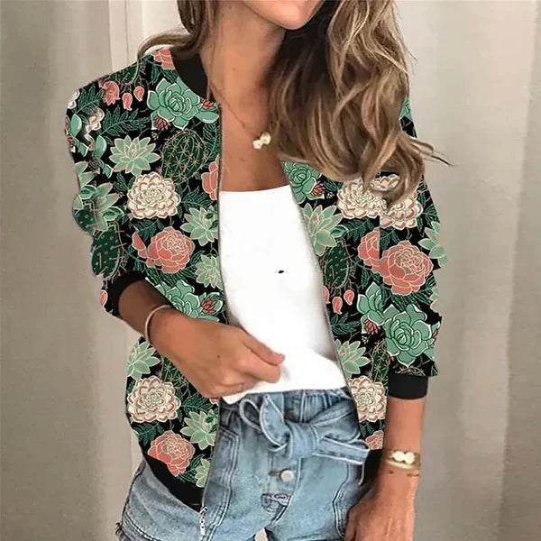 Aimee – reißverschlussjacke mit aufdruck