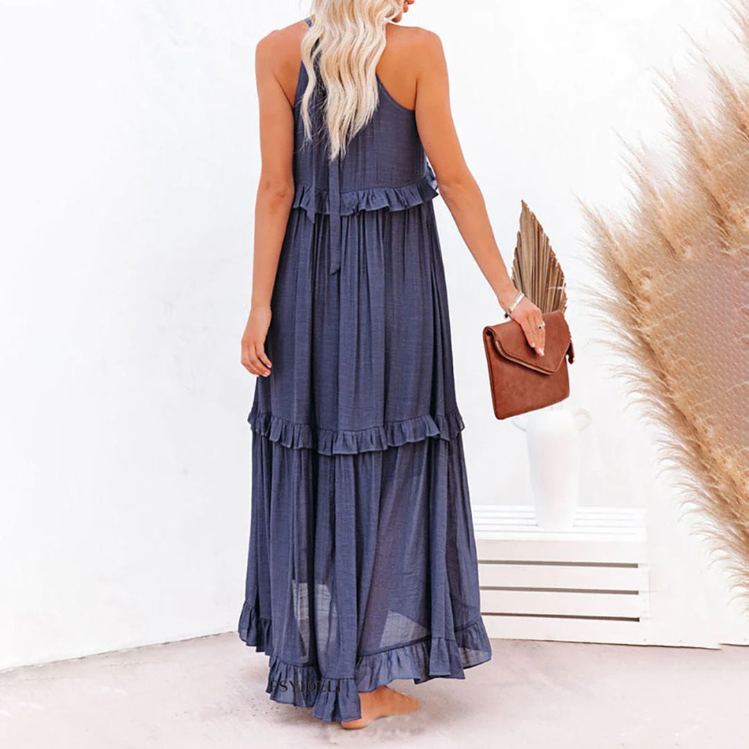ABELLA - Elegantes Maxikleid mit raffiniertem Look