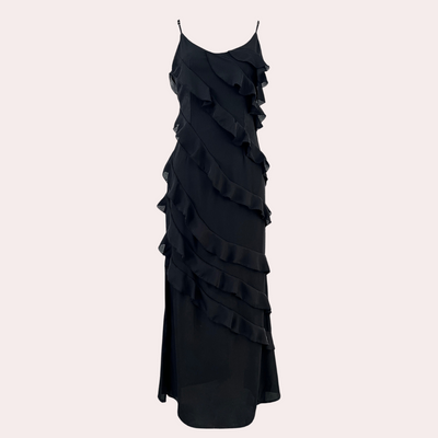 Adrienne - Stylisches langes Kleid für Frauen mit schönen Rüschen