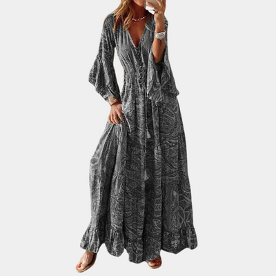 Agathe - Stilvolles böhmisches langes Kleid für Frauen