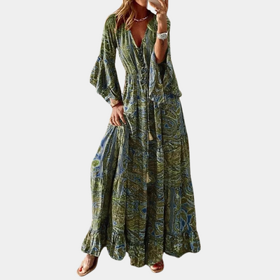 Agathe - Stilvolles böhmisches langes Kleid für Frauen