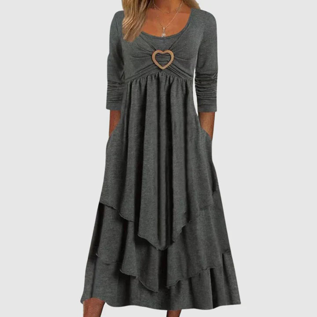 ABEBA - Stylisches langes Freizeitkleid