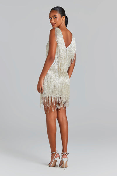 Avelena | Schimmer Fransenkleid