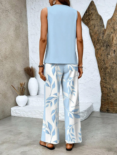 Zweiteiler für Damen – Elegante Palazzohose und Oberteil für den Sommer