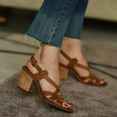 Apolline | Elegante Sandalen mit niedrigem Blockabsatz