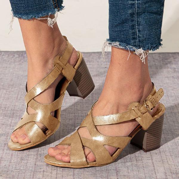 Apolline | Elegante Sandalen mit niedrigem Blockabsatz