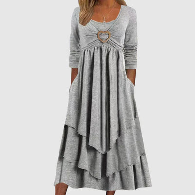 ABEBA - Stylisches langes Freizeitkleid