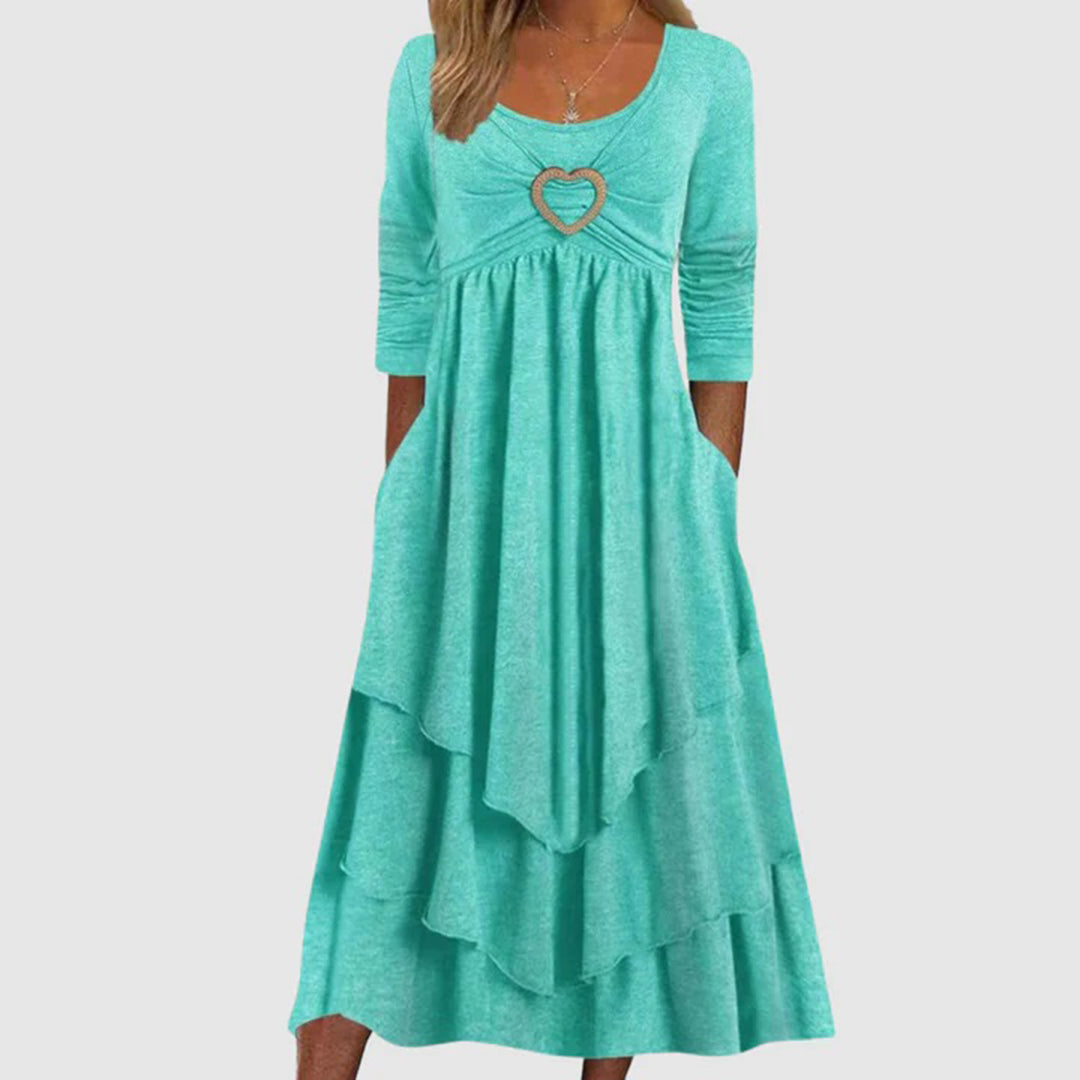 ABEBA - Stylisches langes Freizeitkleid