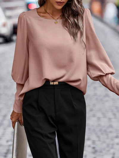 Alicia - Elegante Frühlingsbluse mit O-Ausschnitt für Frauen