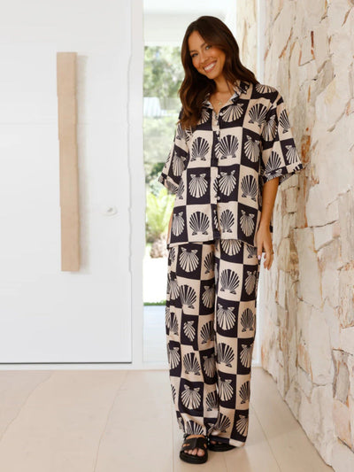 Wendelin | Schickes zweiteiliges bedrucktes Co-Ord Set