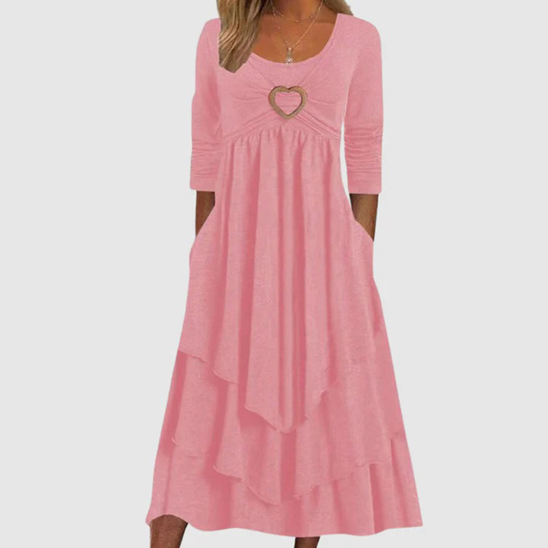 ABEBA - Stylisches langes Freizeitkleid