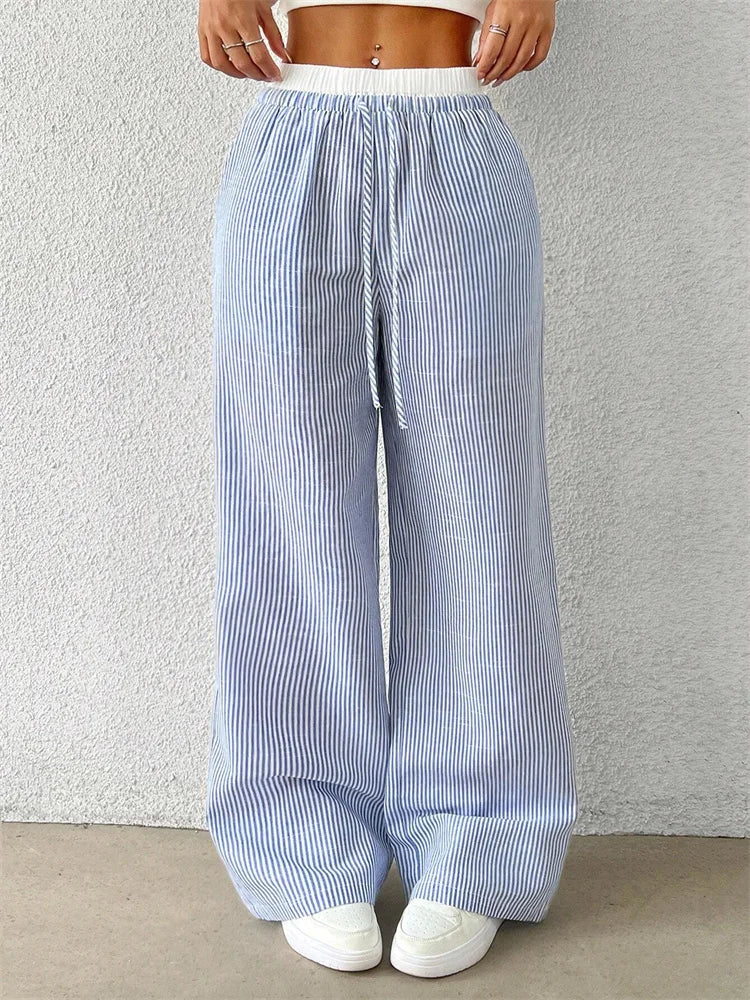 Florencia | Gestreifte Hose mit weitem Bein